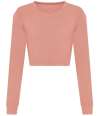 JT016 AWDis Ladies Long Sleeve Cropped T-Shirt Dusty Pink colour image